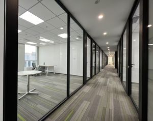 กรอบอลูมิเนียมผนัง<span class=keywords><strong>กั้น</strong></span>สำหรับสำนักงานแยกความสูงเต็ม<span class=keywords><strong>รูป</strong></span>แบบพร้อมกระ<span class=keywords><strong>จ</strong></span>กไม้สำหรับโรงพยาบาล - Product Image 6