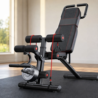 Banc de musculation pliable multifonctionnel, banc d'entraînement réglable pour hommes, idéal pour les développés couchés avec barre et les exercices avec haltères