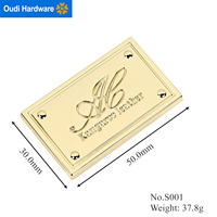 Plaque métallique personnalisée avec trous de fixation pour sacs à main, sacs, articles en cuir, étiquette de marque sur mesure