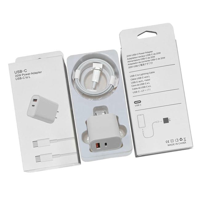 Wholesale Original US UK EU Usb C Charger 20w Pd Fast Charge Wall Charger Cables Quick Charge Power Adapter Plug For iPhone