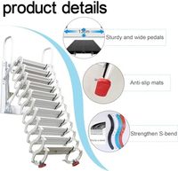 Nouveau modèle 01 12 étapes blanc grenier mural pliant Loft échelle rétractable pliable escalier Extension Pulldown Cargo Lift