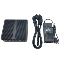Mini PC sans ventilateur, processeur J4125, 4 Go de RAM, 128 Go de ROM, système d'exploitation Windows 10, USB, HD-MI, VGA, RJ45, port série RS232 COM