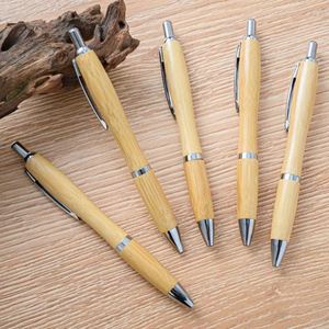 Wholesale <b>Retractable</b> Bamboo Ballpoint <b>Pens</b> with Black Ink - Product Image 5