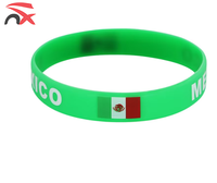 Bracelets en silicone élastique de haute qualité, de différentes couleurs, avec drapeau d'Haïti, en promotion, pour cadeaux