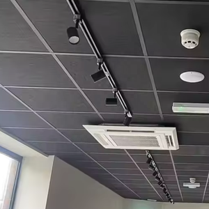 Plafond suspendu en laine de roche ignifuge A1 NRC0.85 600*600mm Densité 600*1200mm 60*120cm Grille de plafond Design acoustique - Product Image 3