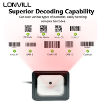 Module de scanner de codes-barres multi-interface Ethernet NFC pour la lecture des codes de cartes de transport en commun LONVILL