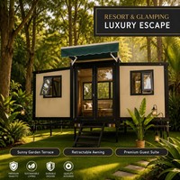 Villa de glamping de luxe dans le désert, cabane modulaire préfabriquée pour complexe hôtelier dans le désert et séjour touristique pour observer les étoiles
