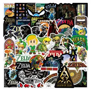 50 Buah Stiker Grafiti Tahan Air Legend Of Zelda untuk Laptop Bagasi Mobil Kartun Permainan Stiker Grosir