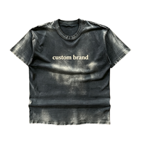 T-shirt à manches courtes 300 g/m² coupe ample en coton haute densité, impression personnalisée, pour usine de confection