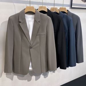 Costume homme 3 pièces, ensemble de costume homme haut de gamme, costume homme décontracté pour affaires, couleur unie, costume homme formel adapté aux réunions d'affaires - Product Image 2