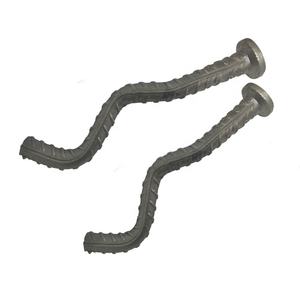 Ancrage mural sphérique à queue ondulée courte en acier – Design contemporain pour fixation murale - Product Image 4