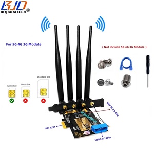 Bộ chuyển đổi không dây PCI <span class=keywords><strong>Express</strong></span> 1x PCI-E X1 sang NGFF M.2 b-key 2 ngăn đựng thẻ Nano Sim 4 ăng ten cho <span class=keywords><strong>modem</strong></span> mô-đun 5G 4G LTE WWAN - Product Image 1