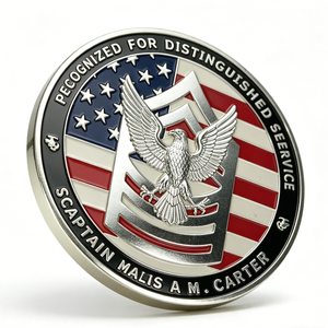 Custom Zinc Alloy Challenge Coin with Angel & Guitar Palm Design Double-Sided Soft Enamel Finish for Events & Team Gifts - Product Image 3