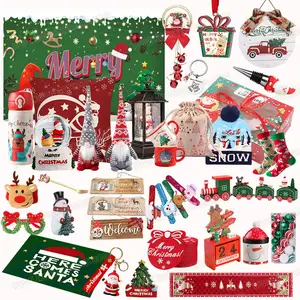 One-Stop Personalização Presentes de Natal Medalha Chaveiro Silicone Pulseira Lapela Pin Natal Promocional Gift Set Idea Decoração