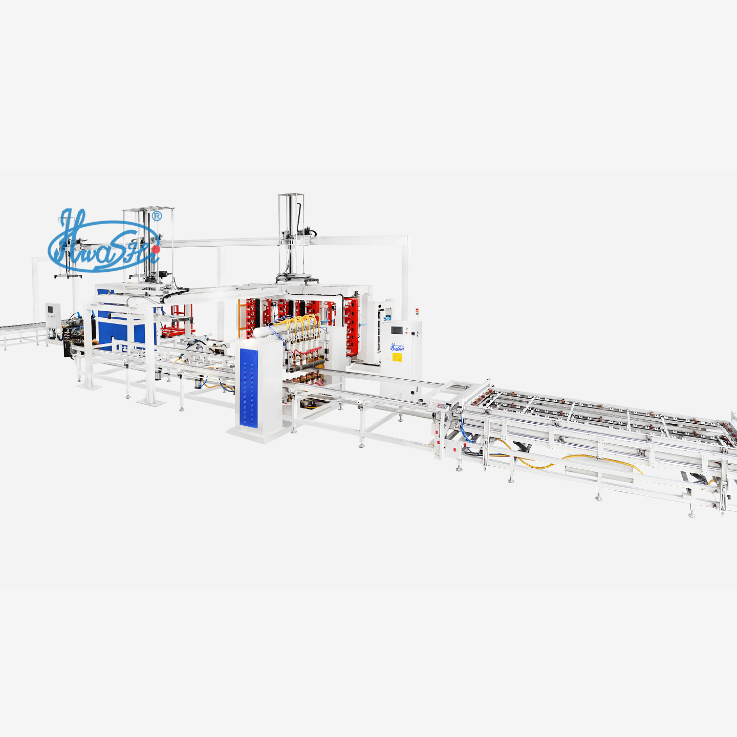Завод Hwashi, промежуточный контейнер для крупных партий, сетка для резервуара IBC, Автоматическая производственная линия для рамки клетки IBC.