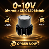 Vente directe d'usine, module LED GU10 moderne dimmable 0-10V, 10W, downlight de haute qualité, CRI élevé 90-97, indice de protection IP20, COB Bridgelux