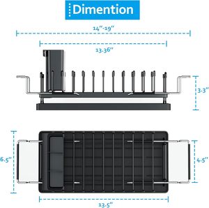 <span class=keywords><strong>Petit</strong></span> porte-couverts de comptoir de cuisine avec égouttoir à vaisselle en silicone extensible Plateau d'égouttage d'évier pour égouttoir à vaisselle Boîte emballée - Product Image 6