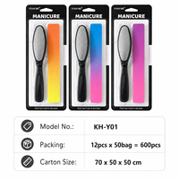 Kit de manucure et pédicure professionnel portable 2-en-1 avec logo personnalisé, lime à ongles et éliminateur de callosités pour les pieds, en plastique