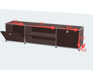 Armoires de salon modernes de qualité supérieure en acier inoxydable, modulaires, écologiques, durables, grande capacité, étagères réglables - Product Image 1
