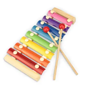 Vendita calda giocattoli musicali in legno per bambini giocattolo a percussione a mano pianoforte xilofono giocattolo