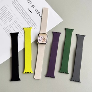 Bracelet de montre en silicone magnétique, aimant puissant, fermoir pliable, 38 40 41 42 44 45 46 49 mm, compatible avec <span class=keywords><strong>Apple</strong></span> <span class=keywords><strong>Watch</strong></span> Series 1 à 11 Ultra 1 2 3 - Product Image 1