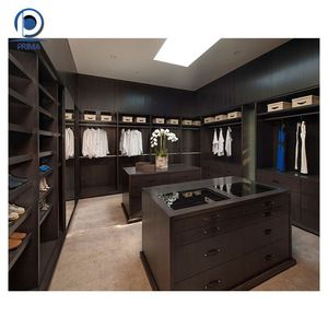 Prima hiện đại tủ quần áo cửa kính Tủ quần áo bằng gỗ Tủ Bộ đồ nội thất phòng ngủ tủ quần áo quần áo tổ chức thiết kế - Product Image 3