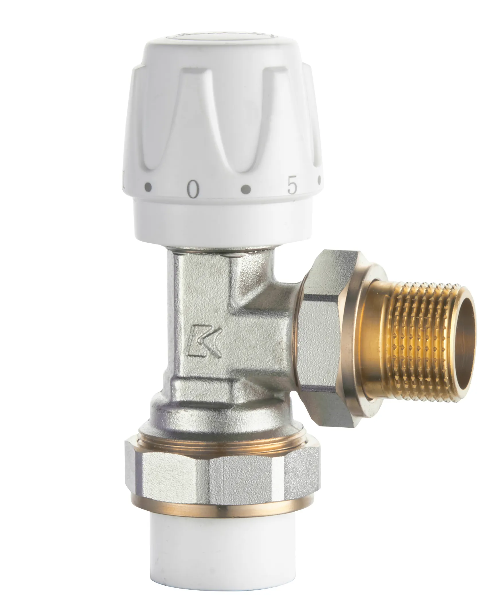 1 inch Nickel plating Live connection PPR Home Heating System water flow control manual radiator valves