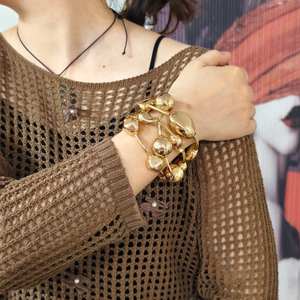 Nuovi Braccialetti Fatti a Mano con Grandi Perle da 2CM per Donne, Bracciale Elastico Impilabile con Sfere di Perline - Product Image 5
