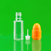 Flacons compte-gouttes industriels en plastique PET de 5ml 10ml 15ml 30ml 50ml Emballage d'huile à vis résistant aux enfants avec impression de logo dans une boîte