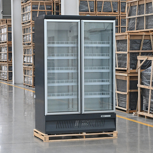 Réfrigérateur vertical de boisson de refroidisseur de boisson de vitrine de congélateur d'affichage en verre de porte simple commerciale de refroidissement par air - Product Image 5