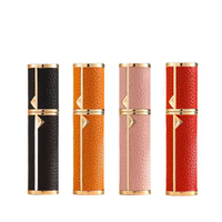 Parfum Voyage Bouteille Rechargeable 5ml Recyclable Cosmétique Vaporisateur Portable De Luxe En Cuir Parfum Atomiseur