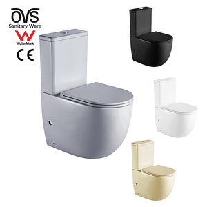 Inodoro de cerámica sin marco para baño, dos piezas, Color blanco, para niña china - Product Image 5