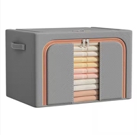 Boîte de rangement extra-large en tissu Oxford de lin, organisateur pliable bicolore pour armoire domestique, en plastique épaissi