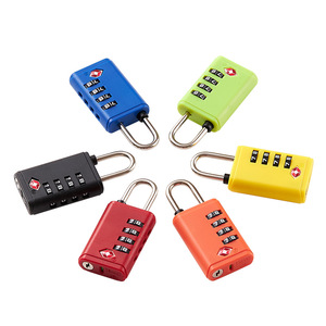 4 Digit Combination <b>Lock</b> Resettable <b>TSA</b> Approved Travel <b>Lock</b> For Luggage ABS Material Electroplated Finish 4mm Shackle - Product Image 5