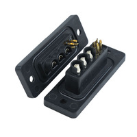 Connecteur à vis à angle droit JDS-07B 380V AC 30A à contact en cuivre plaqué or/argent IP33 pour signal et alimentation haute intensité automobile