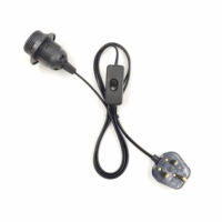 Prise UK + interrupteur 303 + support de lampe à douille complète E27