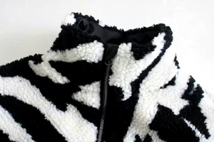High Quality <b>Men</b> Sherpa Fleece Canvas Winter <b>Jacket</b> Stand Collar Front Logo Custom <b>Zip</b>-Up Outdoor Casual Streetwear High Street - Product Image 6