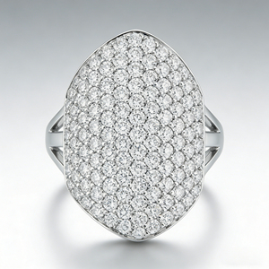 Bague de fiançailles et de mode personnalisée en or massif 10K/14K/18K, argentée, avec pierre de laboratoire CVD de qualité IGI VVS-VS, taille brillant classique, style cluster - Product Image 5