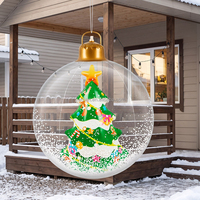Ballons de Noël gonflables personnalisés en gros, nouveaux ballons gonflables en PVC mousse, décoration de Noël gonflable, ballon de plage 3D