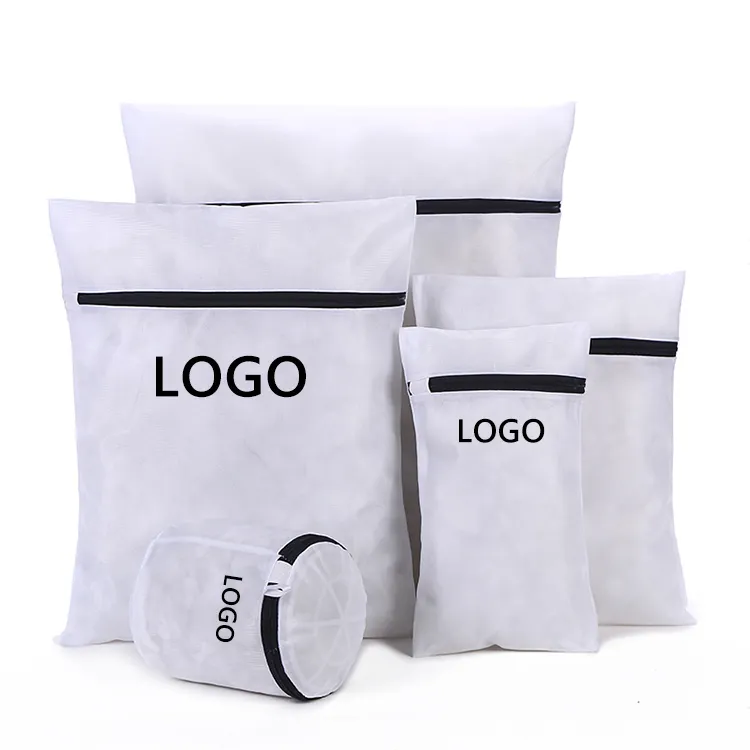 Benutzerdefinierte Waschen Tasche mit logo Mesh Wäsche Tasche Waschmaschine Dessous Tasche