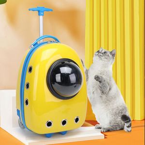 Valise de transport portable pour animaux de compagnie en PC avec poignée télescopique, fermeture éclair respirante, design multifonctionnel, modèle 3096, fabriquée à Hebei - Product Image 1