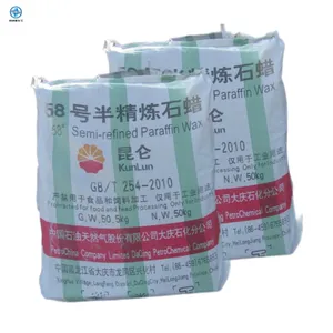 Paraffin Wax 58-60 China cheap price Semi Fully refined low melting point Paraffin for wax bath