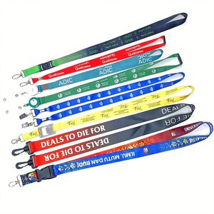 Eco-Friendly Custom <b>Polyester</b> <b>Lanyards</b> with Detachable Buckle for ID Badges, Silk Screen Printed Neck Straps - Product Image 2