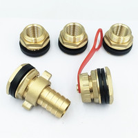 Raccords cannelés de 19 mm pour tuyau, raccord femelle en laiton de 3/4 po pour tuyau de jardin avec joint NBR et écrou à oreilles 16 bars pour tuyau d'arrosage