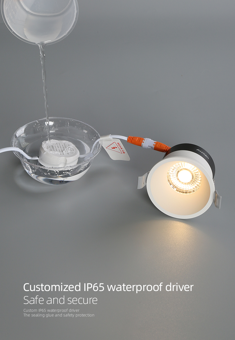 Aisilan Лидер продаж, комнатное офисное украшение для лестницы, потолочный антибликовый 7 Вт COB светодиодный встраиваемый потолочный светильник