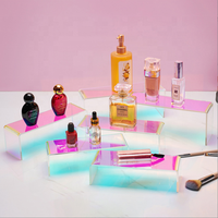 Présentoir de Comptoir en Acrylique Épais Iridescent en Forme de U, Étagère de Rangement pour Parfums, Bijoux, Boîtes Mystères, Gâteaux et Présentation Commerciale