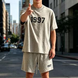 Camiseta <span class=keywords><strong>Fear</strong></span> 1997 de Punto Grueso, Oversize, 100% Algodón, Transpirable, ESS, Estilo Urbano de Lujo Discreto, para Caminar por la Ciudad - Product Image 4