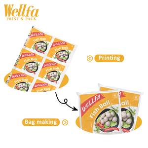 ถุงซีลสุญญากาศสำหรับบรรจุอาหารปลาบอลฟิล์มด้านบนพิมพ์ลายไส้กรอกอาหารทะเลเนื้อออกแบบได้ตามต้องการ - Product Image 2