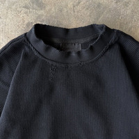 Camiseta Personalizada de Lujo, 300gsm, Algodón Grueso, Estilo Waffle, Manga Larga, Corte Cuadrado, Diseño Gráfico, Streetwear, Oversize