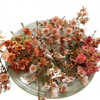 Bouquet de fleurs artificielles Gypsophile sur le thème de l'automne, en boîte, pour artisanat DIY, couronnes, décoration de mariage et de maison, en plastique et soie tissée